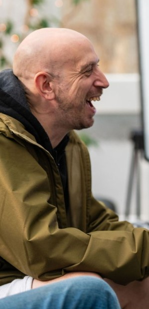 Man laughing