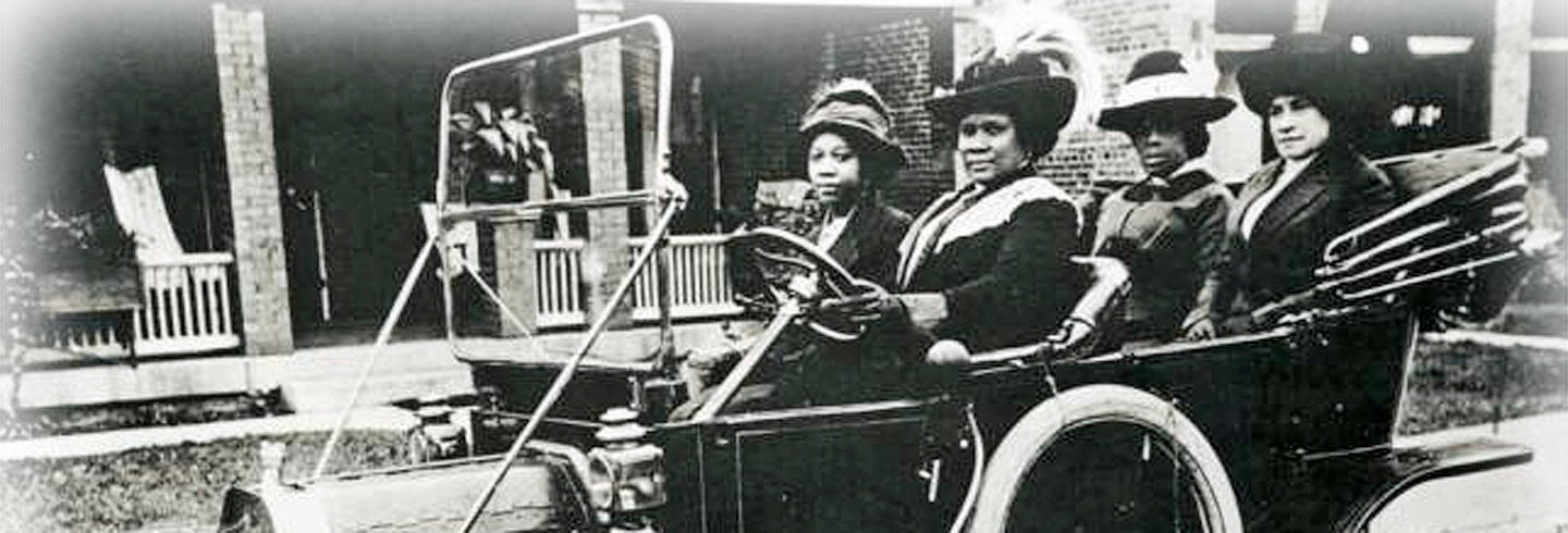 Madame C J Walker driving automobile