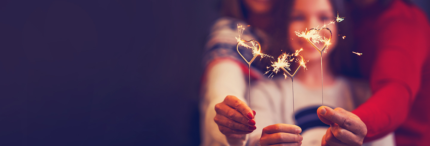 Heart shaped sparklers